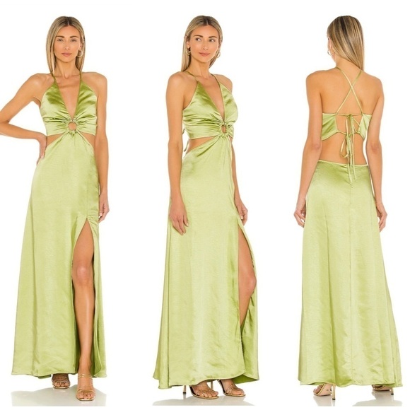 LPA Aniston Dress in Chartreuse Size M - Picture 1 of 11